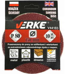 Set 10 discuri textile panza abraziva V44183 Verke 