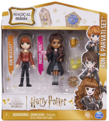 Set 2 figurine Ron si Parvati Harry Potter Wizarding World Magical Minis 