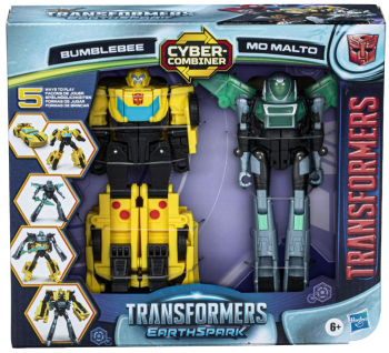 Set 2 figurine Transformers Earthspark Bumblebee și Mo Malto