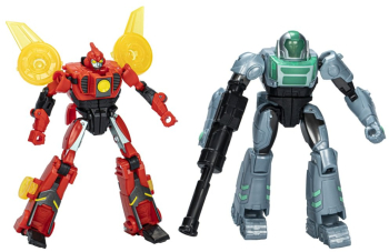 Set 2 roboți Transformers Earthspark - Terran Twitch și Robby Malto
