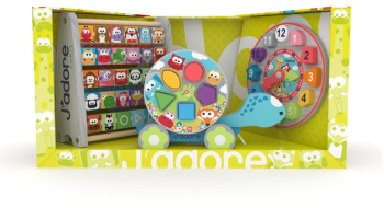 Set 3 jucarii educative din lemn Hape Jadore verde 