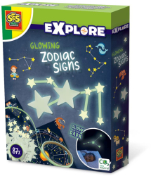 Set autocolante fosforescente cu semne zodiacale pentru copii 