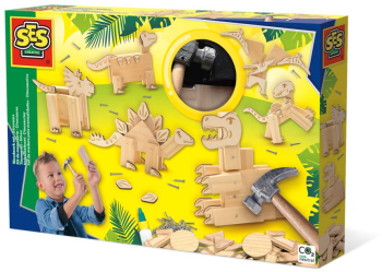 Set creativ - Dinozauri din lemn 