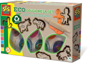 Set creativ - Plastilina Eco 7 culori si unelte din lemn