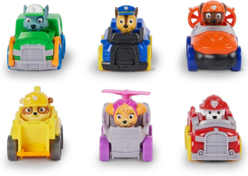 Set de joaca 6 vehicule de baza Patrula Catelusilor Pup Squad Racers 