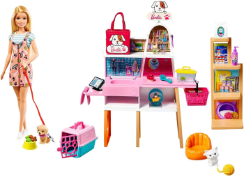 Set de joaca Barbie - Magazin accesorii animalute 