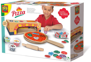 Set de joaca - Cuptor pizza din lemn cu accesorii 