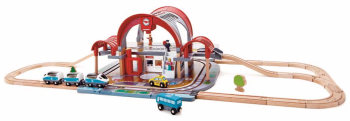 Set de joaca din lemn Hape - Gara Centrala 45 piese 