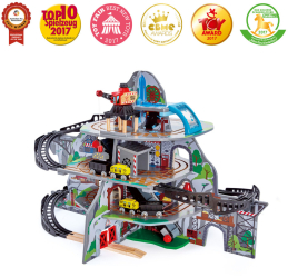 Set de joaca din lemn tren si mina in munte Hape 32 piese 