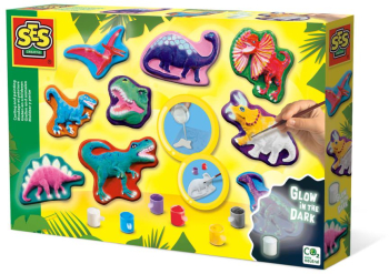 Set de lucru manual pentru copii cu dinozauri fosforescenti 
