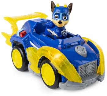 Set figurina Chase si masina de politie cu lumini si sunete Patrula Catelusilor 
