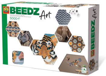 Set margele de calcat Beedz Art - Safari cu placi hexagonale 