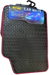Covorase Auto Universale din cauciuc sintetic moale culoare Neagra cu dunga Rosie