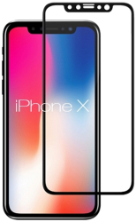 Folie protectie 9H sticla profesionala 3D 0.3mm full cover Iphone X anti-amprente Negru