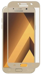 Folie Sticla Temperata 3D Full Cover Pentru Samsung Galaxy A3 2017 Aurie 