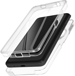 Husa integrala pentru Xiaomi Redmi A3 Full Body protectie Fata + Spate din silicon si plastic Hard Shell 360° Transparenta 
