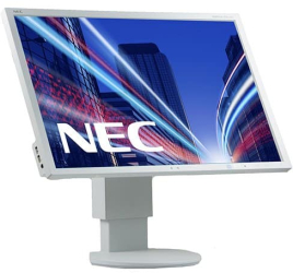 Monitor second hand LED widescreen Nec EA243WM 24 inch Grad -A HDMI carcasa ingalbenita 