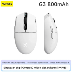 Atac Shark X Mchose Mouse de Gaming Wireless Bluetooth - G3 800mAh 