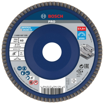 Bosch - Disc lamelar drept X571 115x22.23mm G60 2608607335 