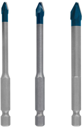 Bosch - Set 3 burghie HEX-9 HardCeramic EXPERT 5/6/8mm 2608900595 