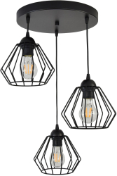 Corp de iluminat suspendat ADVITI Waya AD-LD-6264BE27M E27 3 x 60W negru