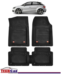 Covorase Auto Tip Tavita Compatibile Audi A1 2010&ndash prezent Negru Design Antiderapant Protectie Completa 