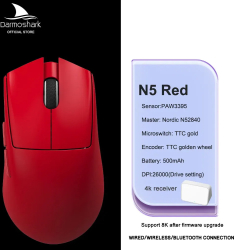 Darmoshark Mouse de Gaming Bluetooth Wireless Tri-Mod 26K DPI - N5 R Cu 4K W 