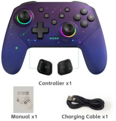 DATA FROG fA&fnof rA&fnof fir Switch Pro controller Programmable joystick for Switch OLED PC gamepad - Star Sky