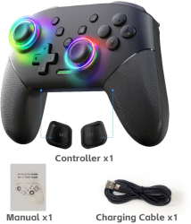 DATA FROG fA&fnof rA&fnof fir Switch Pro controller Programmable joystick for Switch OLED PC gamepad - s80 cu lights