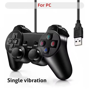DATA FROG Wired USB PC gamepad aE&ldquo Vibration joystick controller - negru 