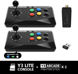 DATA FROG Y3 Arcade 4K Video Game consolA&fnof cu Game Arcade Built-in 20000 Games - 2 players 