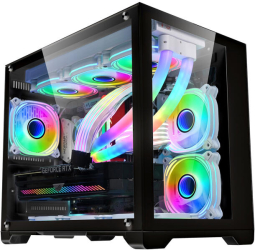 Desktop PC Gaming Intel Core i5 12400F Alder Lake pana la 4.4 GHz 16GB DDR4 SSD 512GB M.2 1 TB HDD ASUS RTX 2060