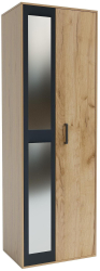 Dulap cu 2 Usi Sani Viva 70 x 50 x 209 cm Stejar kraft + Antracit 