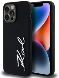 Husa pentru iPhone 14 Pro Max - Karl Lagerfeld Silicone KLHCP14XSCMSMVK - Karl Script