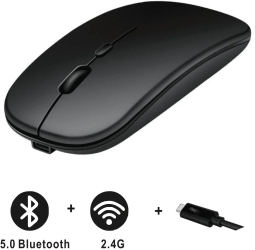 Mouse Bluetooth Reincarcabil Wireless Dual Mode 5.2 Ergonomic 2.4 USB - BluetoothUSBCharge1 