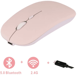 Mouse Bluetooth Reincarcabil Wireless Dual Mode 5.2 Ergonomic 2.4 USB - BluetoothUSBCharge2 