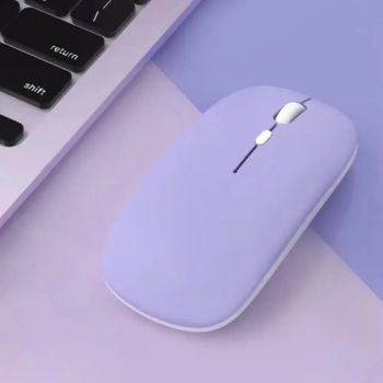 Mouse Bluetooth Wireless Silentios pentru iPad Tablet Samsung - mov deschis 