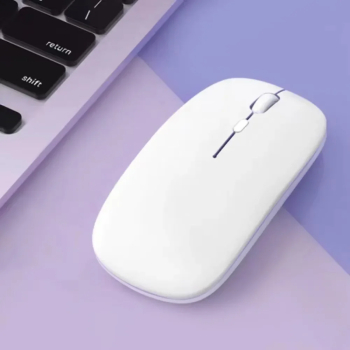 Mouse Bluetooth Wireless Silentios pentru iPad Tableta Samsung - alb mat 