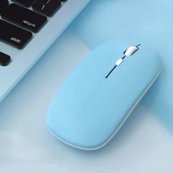 Mouse Bluetooth Wireless Silentios pentru iPad Tableta Samsung - albastru cerului 
