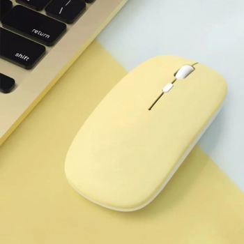 Mouse Bluetooth Wireless Silentios pentru iPad Tableta Samsung - galben 