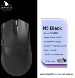 Mouse de gaming Darmoshark Bluetooth Wireless Tri-Mode 26K DPI - N5 Negru 