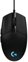 Mouse de gaming Logitech G102 cu fir 8000 DPI Efect curcubeu - Negru 