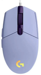 Mouse de gaming Logitech G102 cu fir 8000 DPI Efect curcubeu - Violet 