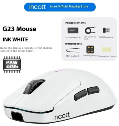 Mouse de gaming tri-mod Incott Wireless - G23 Alb 1K 