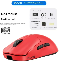Mouse de gaming tri-mod Incott Wireless - G23 Rosu 1K 