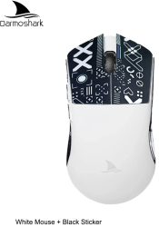 Mouse de gaming wireless Bluetooth tri-moda Darmoshark M3 26000 DPI - M3 Alb B sticker 