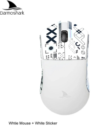 Mouse de gaming wireless Bluetooth tri-moda Darmoshark M3 26000 DPI - M3 Alb cu autocolant 