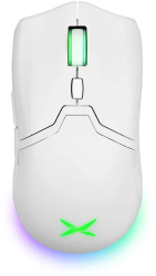 Mouse de gaming wireless Delux M800 PAW3395 26000DPI RGB - Alb 