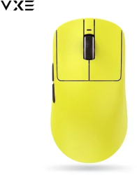 Mouse de gaming wireless usor VXE cu senzor PAW3395 si rata de polling de 2KHz - R1 Pro Max Galben 