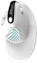 Mouse vertical ergonomic Delux cu ecran OLED 4000DPI - M618XSD Alb 
